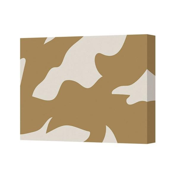 Benjamin Tate Design Abstract Camouflage Beige Canvas Wall Art Print Modern Home Decor
