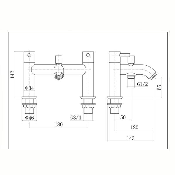 Flode Kumla | Bath Filler | Matt Black