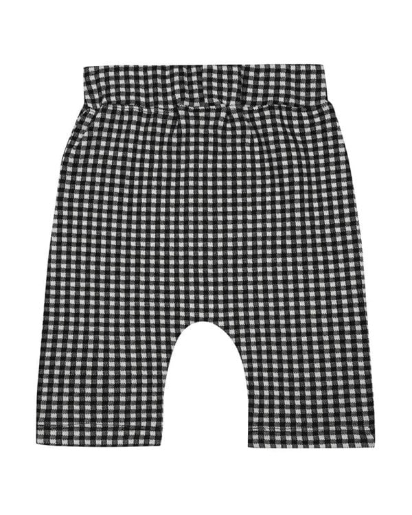 Black Jacquard Check Print Shorts - image 4