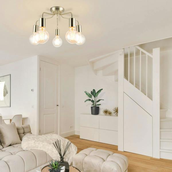 COSYLYTE Fraser 5 Light Metal Ceiling Flush Light