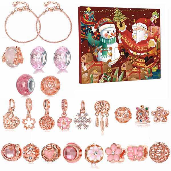 Leaper Christmas Rose Gold Jewelry Advent Calendar