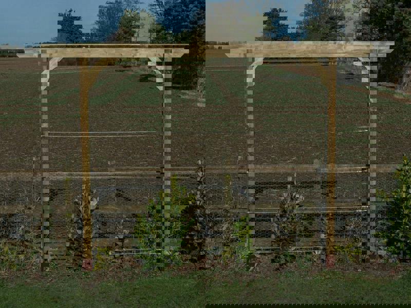 Arbor Garden Solutions Screen Pergola, Plant Climbing Arbour - Chamfered Sculpted Brace