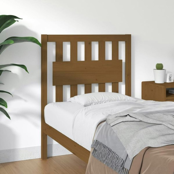 Berkfield Bed Headboard Honey Brown 80.5x4x100 cm Solid Wood Pine
