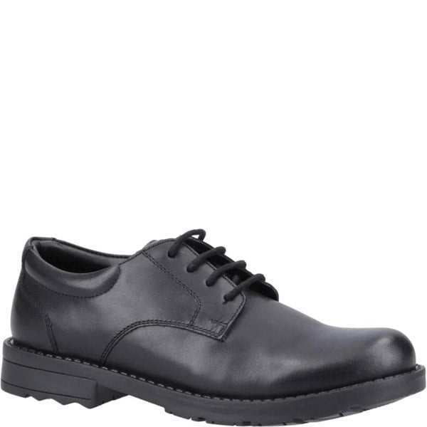 Hush Puppies BRUNO Boys Leather School Shoes Black