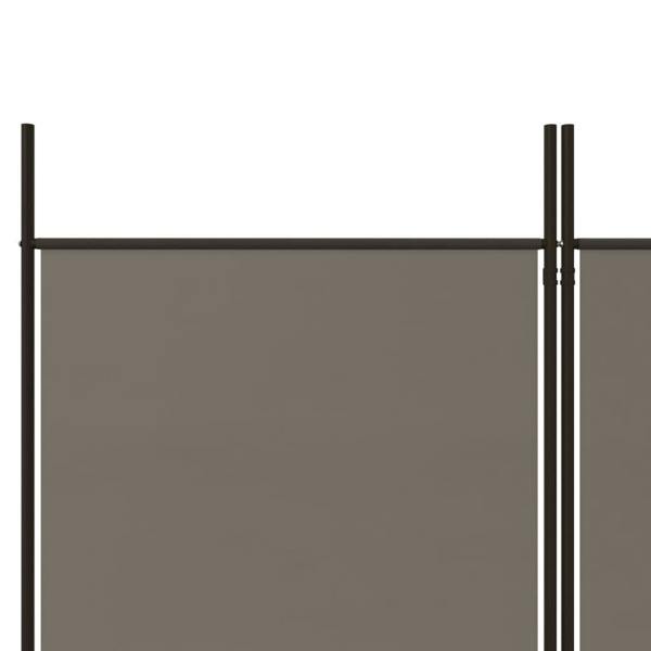Berkfield 4-Panel Room Divider Anthracite 200x220 cm Fabric