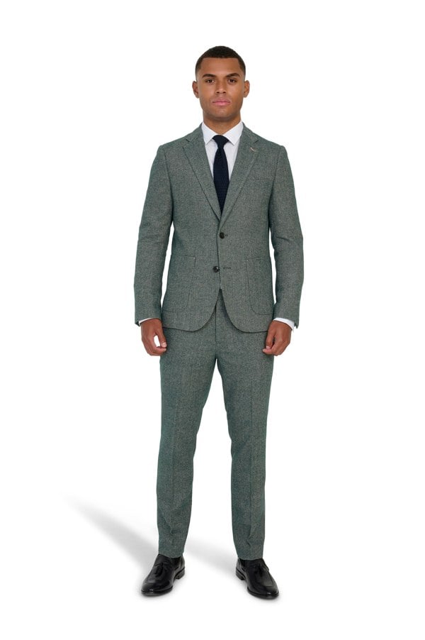 Harry Brown London Henry Tweed Blazer in Green