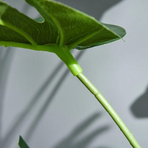 Wyld Haus Nalale Lumo Set Of 2 Artificial Monstera Style Trees With Cheese Leaf Design And Pots