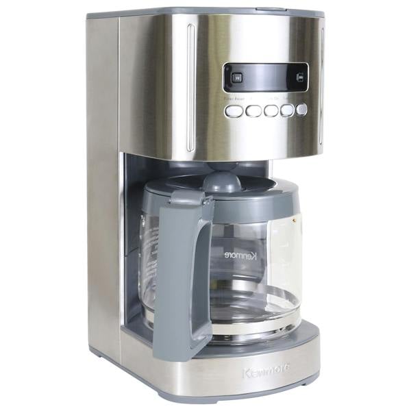 Kenmore 12-Cup Filter Coffee Machine 1.8L Programmable Timer Drip Coffee Maker Silver