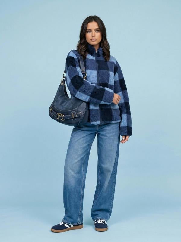 Urban Bliss Check Fleece Jacket
