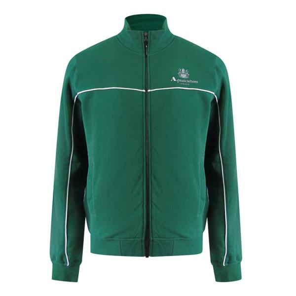 Aquascutum Active Piping Mock Neck Hunter Green Fleece