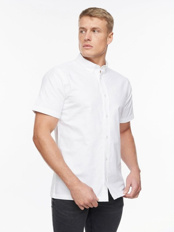 Bewley & Ritch Balton Short Sleeve Oxford Shirt White
