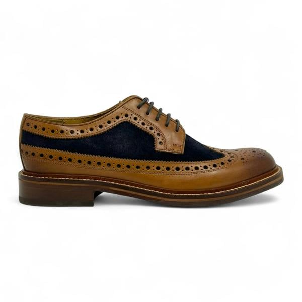 Chapman & Moore Men's Tan Brown Suede Leather Brogues Shoes