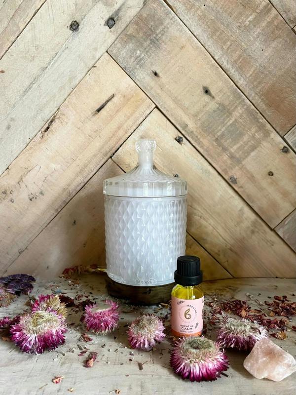 B Calm Aroma Diffuser with Breathe Calm Blended Essential Oil - Stress Relief