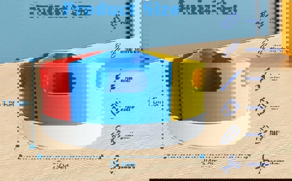 MANTRARAJ Desk Organiser 360 Degree Rotating Pen Holder Stand Table Top Organisers With 7 Compartments