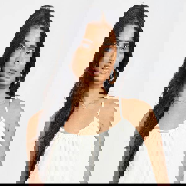 Brave Soul Cream Smock Tiered Midi Dress - Cream Image 3