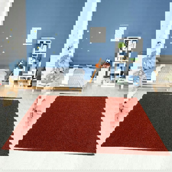 Shaggy Rug Plain Orange ultra soft 30 mm pile, non-shedding