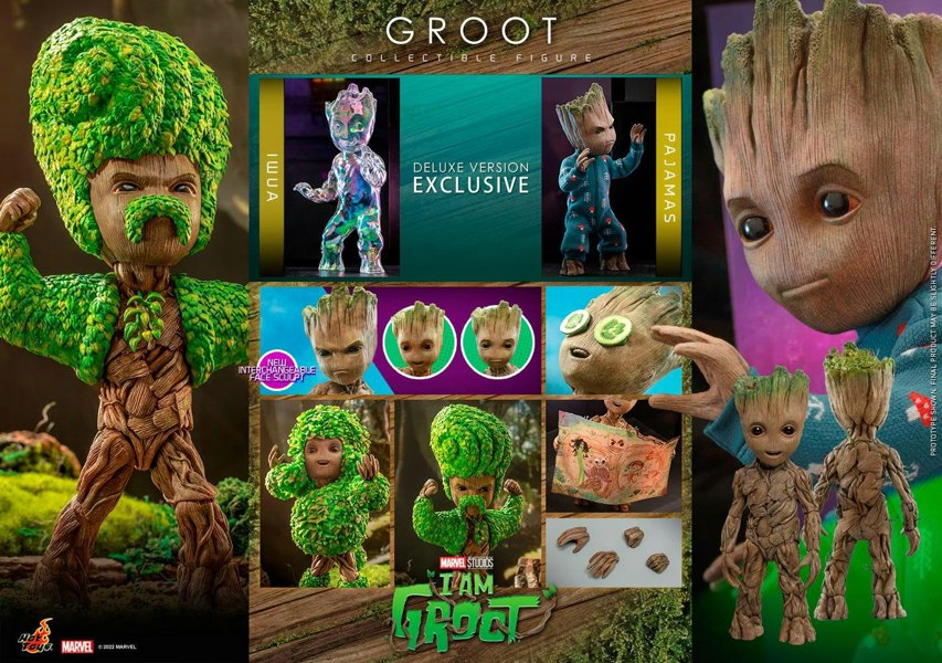 Hot Toys Groot Collectible Figure Deluxe Version I Am Groot Hot Toys 9119432