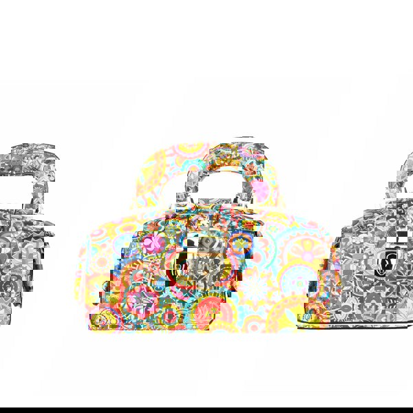 Embassy London Gazelle Mini - Signature Print - Women's mini bowling bag with handle and strap