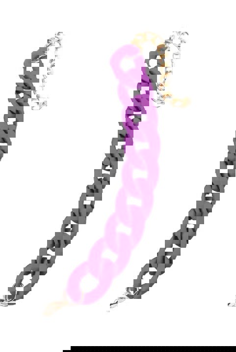 One Of A Kind Club Plain matt purple chunky chain bracelet