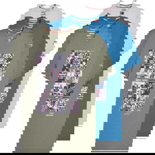 Lambretta Mens Mod Ska Multi Photo Graphic Scooter Casual T-Shirt