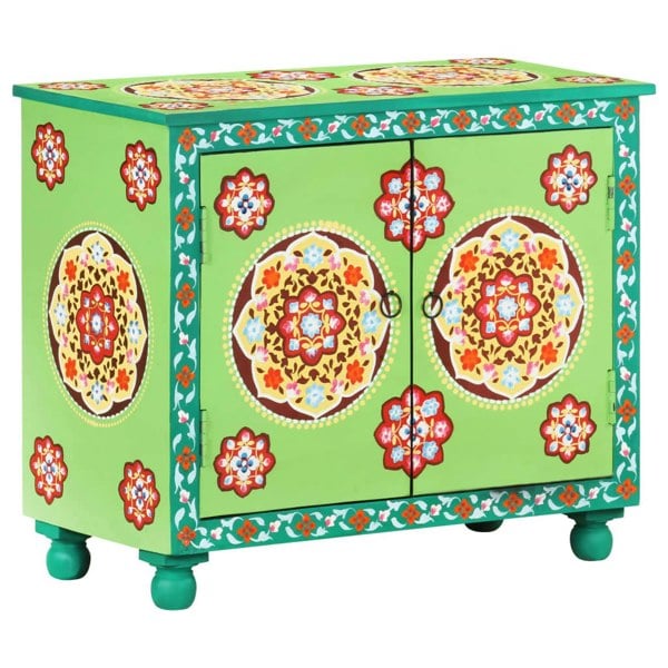 Berkfield Hand Painted Sideboard Multicolour 70x35x60 cm Solid Mango Wood