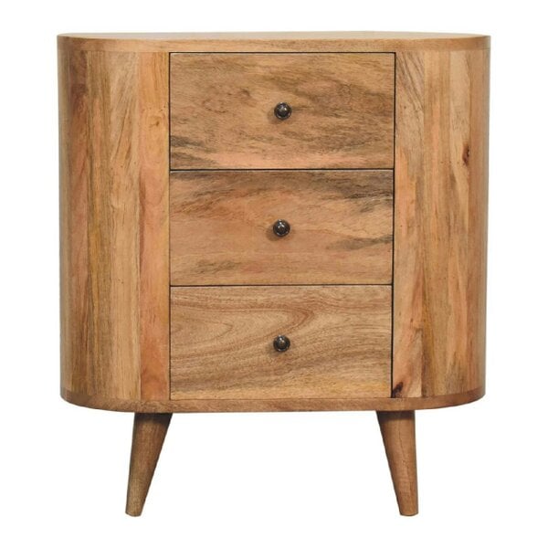 Wyld Haus Parma Mini Oak Mango Wood Cabinet 3 Drawers