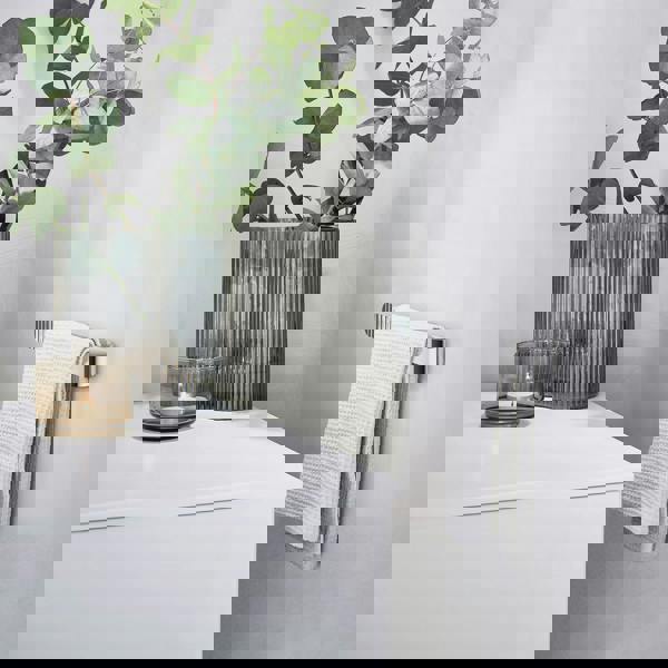 BESLAGSBODEN Polished Stainless Steel 35cm Towel Rail Self Adhesive Bathroom Wall Mounted