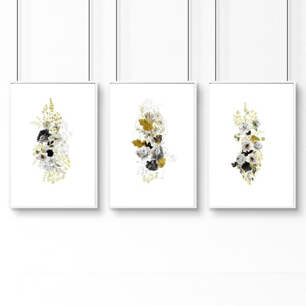 Wall decor for the bathroom | set of 3 Shabby Chic wall prints