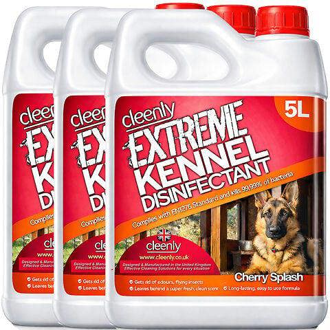 Cleenly Extreme Kennel Disinfectant, Deodoriser, and Cleaner (15L) - Cherry Fragrance
