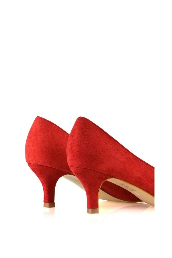 XY LONDON Pointed Toe Low Stiletto Kitten High Heel Court Shoes