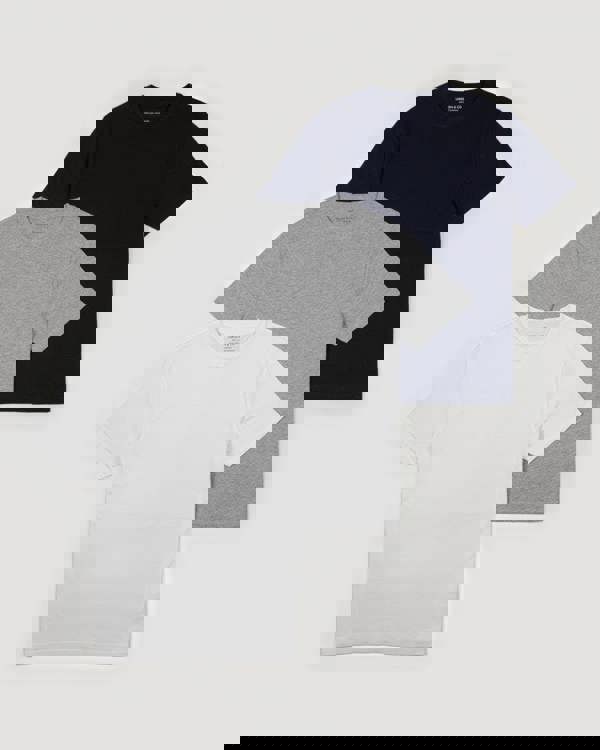 Larsson & Co Navy, Grey & White 3 Pack Short Sleeve T-Shirts