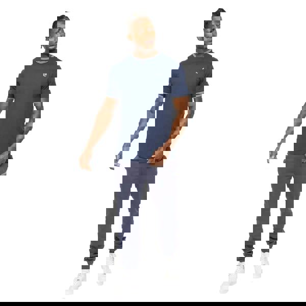 Crosshatch Mens Preece Jogging Bottoms - Navy - 