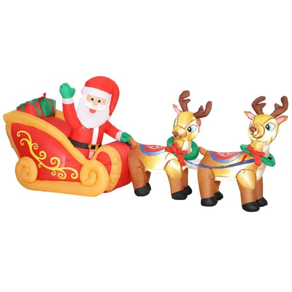 Inflatable Santa Claus on Sleigh