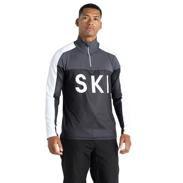 Dare 2B Mens Ski Core Stretch Base Layer Top - Black/Ebony - 