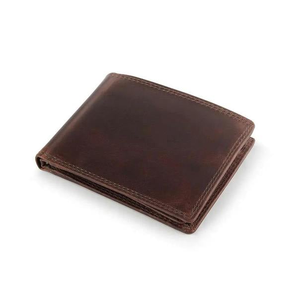 Brown Leather Flip Up Wallet – Soho New York 1