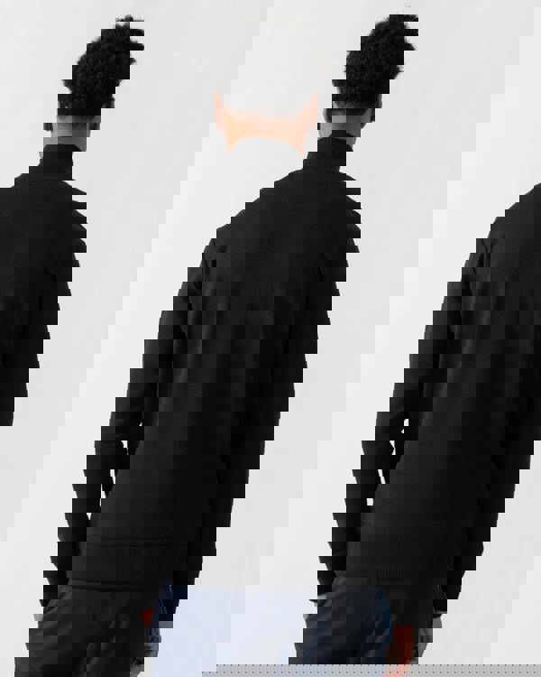 BOSS Green Skaz Mens Full Zip Funnel Neck Sweatshirt - Black 001