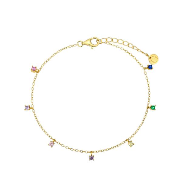 Gold Trip Rainbow Multi Gemstone Bracelet
