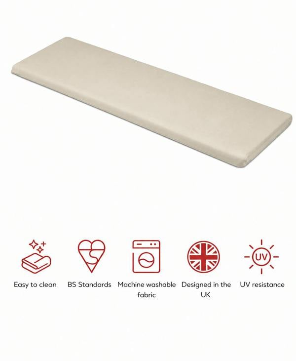 SP Range 3 Seater Bench Pad Cushion natural The Garden Furniture Shop