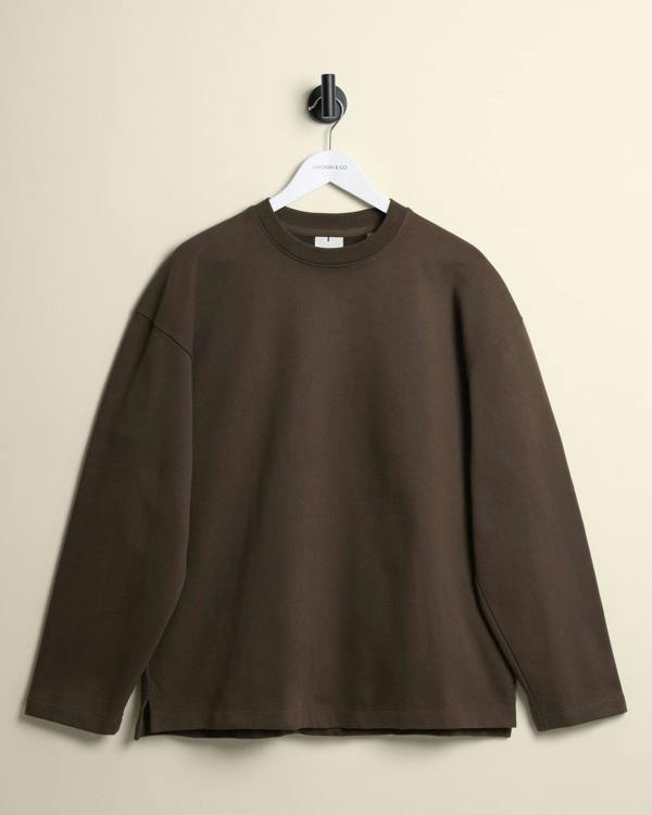 Larsson & Co Praesto - Oversized Stepped Hem Sweatshirt