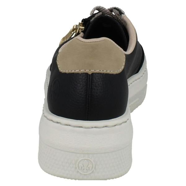 Rieker Ladies Rieker Textured Leather Platform Trainers M1912