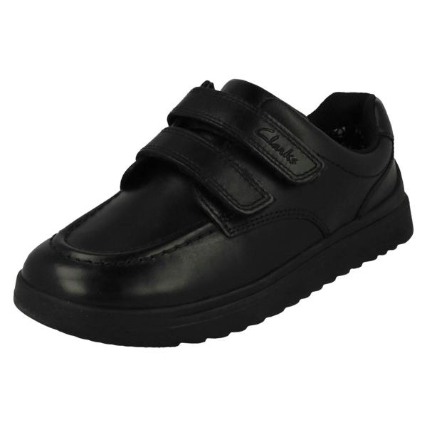 Clarks Boys Clarks Double Strap Fastening School Shoes Goal Style K