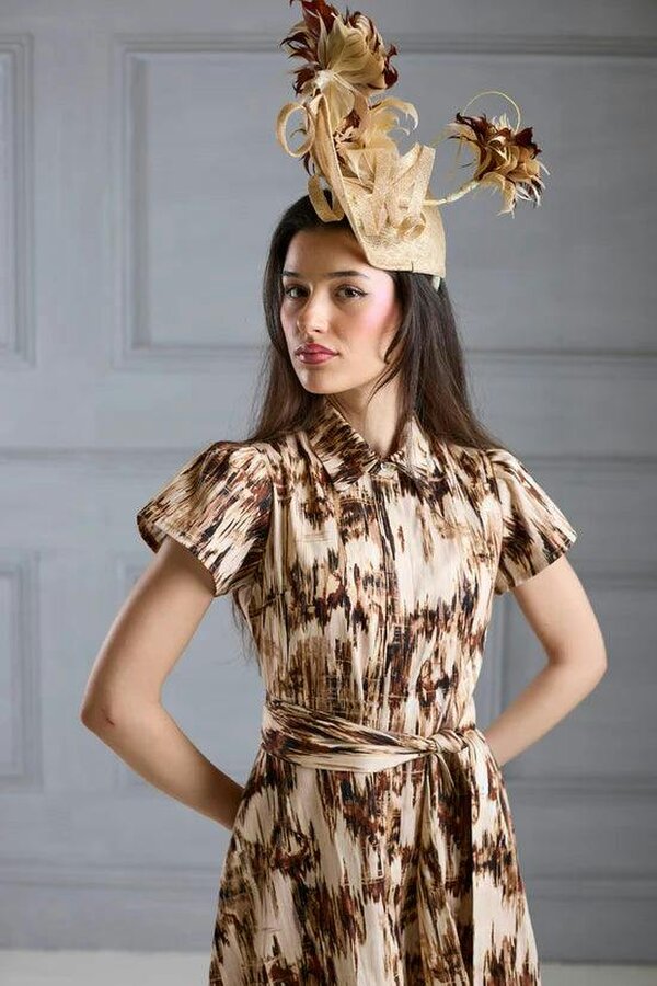 Lioness by TF Desert Safari Short Sleeve Shirt Dress