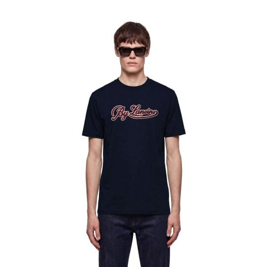 By Lanvin Script Logo Navy Blue T-Shirt
