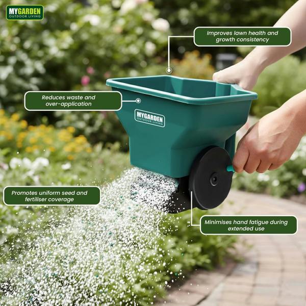 My Garden Outdoor Living My Garden Seed Spreader 3L with Spatula - Handheld Seed Dispenser - Durable & Lightweight Evenly Grass Seed Spreader