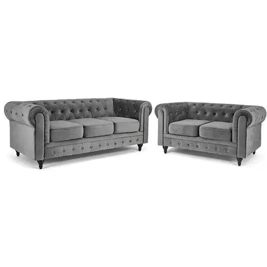 Snug Furniture Belmont Chesterfield 3+2 Velvet Sofa