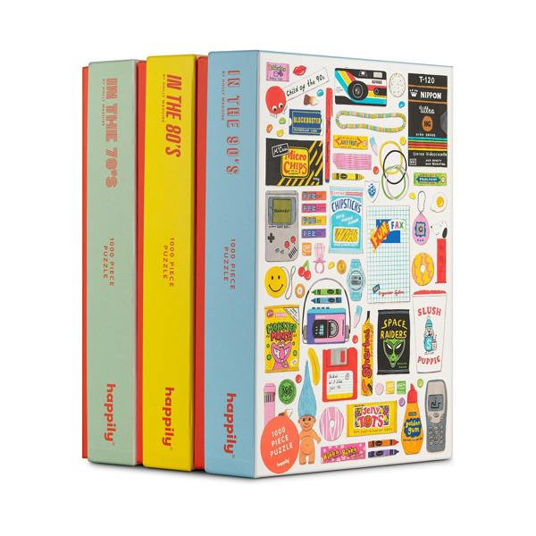 Happily Puzzles Retro Bundle - 3 x 1,000 Piece Jigsaw Puzzles