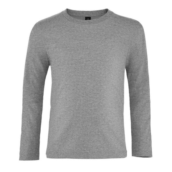 SOLS Childrens/Kids Imperial Long-Sleeved T-Shirt - Grey Marl