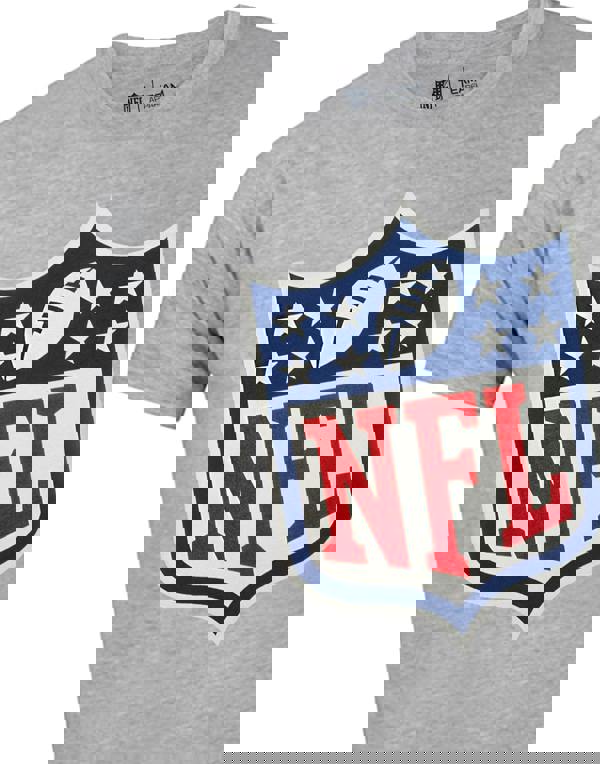 NFL Mens Grey Shield Logo Short Sleeved T-Shirt