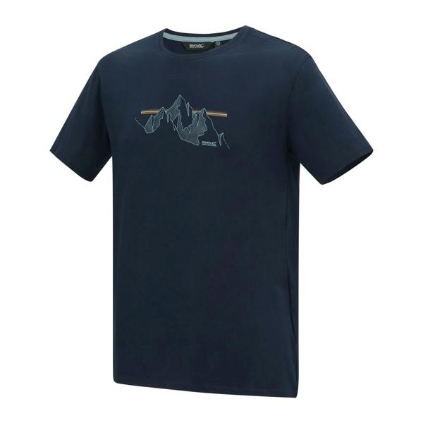 Regatta Mens Cline IX Mountain T-Shirt - Navy - 