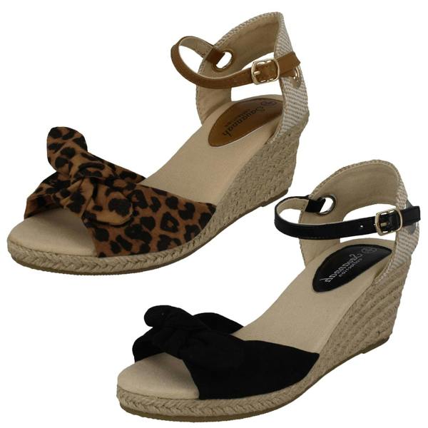 Savannah Ladies Savannah Mid Rope Wedge Sandals